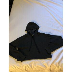 H&M Divided dark grey cropped hoodie size XS